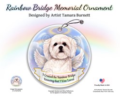Maltipoo Rainbow Bridge Memorial Ornament