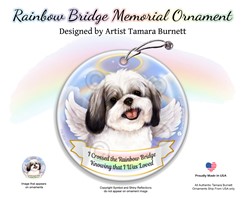 Shih Tzu Rainbow Bridge Memorial Ornament - click for more breed colors