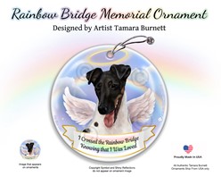 Fox Terrier Rainbow Bridge Memorial Ornament - click for more breed colors