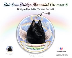 Schipperke Rainbow Bridge Memorial Ornament