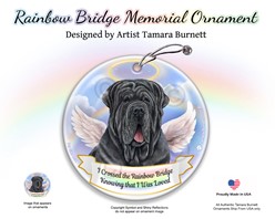 Neapolitan Mastiff Rainbow Bridge Memorial Ornament- click for more breed colors