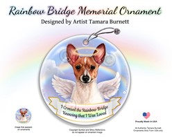 Toy Fox Terrier Rainbow Bridge Memorial Ornament - click for more breed colors