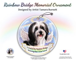 Tibetan Terrier Rainbow Bridge Memorial Ornament- click for more breed colors