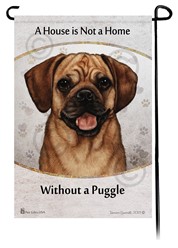 Puggle House is Not a Home Garden Flag- click for more breed colors