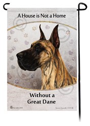 Great Dane Cropped House is Not a Home Garden Flag- click for more breed colors