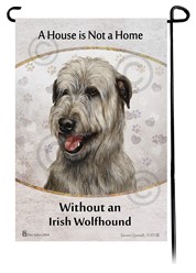 Irish Wolfhound House is Not a Home Garden Flag