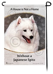 Japanese Spitz House is Not a Home Garden Flag