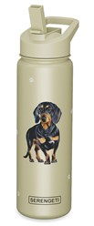 Dachshund, Black Serengeti Insulated Water Bottle