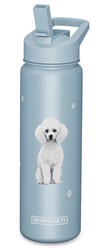 Poodle White Serengeti Insulated Water Bottle