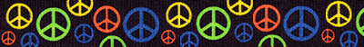Neon Peace Signs Pattern