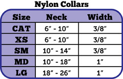 Collar Size Chart