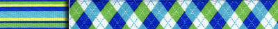 Uptown Blue and Green Argyle, Sample