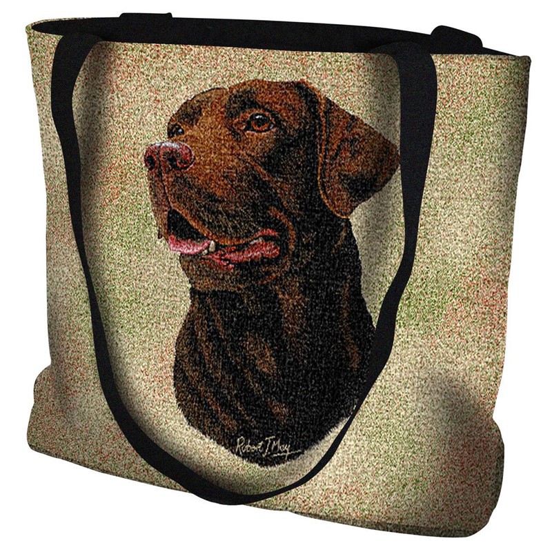 Raining Cats and Dogs Chocolate Lab Tote Bag